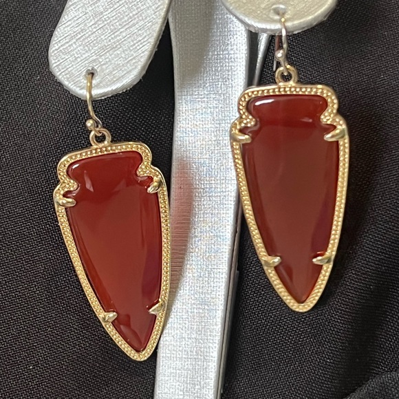 NWOT Rare & Retired Kendra Scott Carnelian Skylar Earrings INCREDIBLY RARE!! - Picture 6 of 8